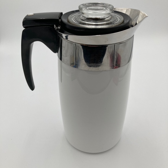 Vintage Corning Ware Coffee Maker Pot 10 Cups Made USA P-280-EP Tested Working - Picture 15 of 16